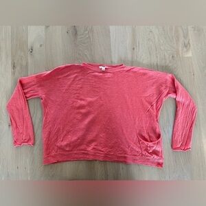 Eileen Fisher Organic Cotton Linen Slub Box-Top size XS